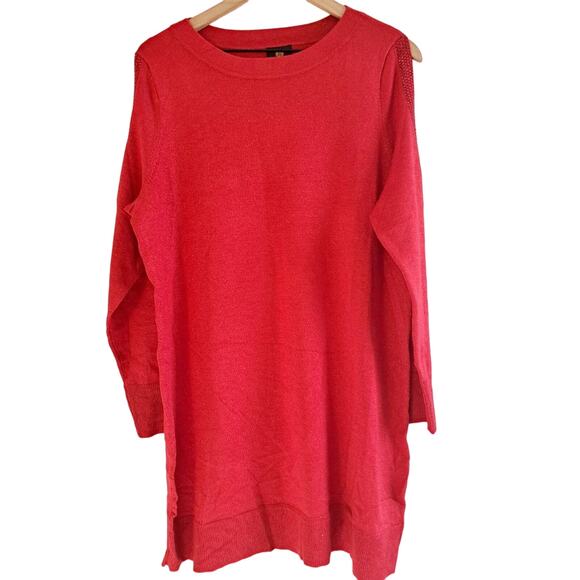 JM Collection Embellished Cold Shoulder Sweater Dress - Picture 5 of 10
